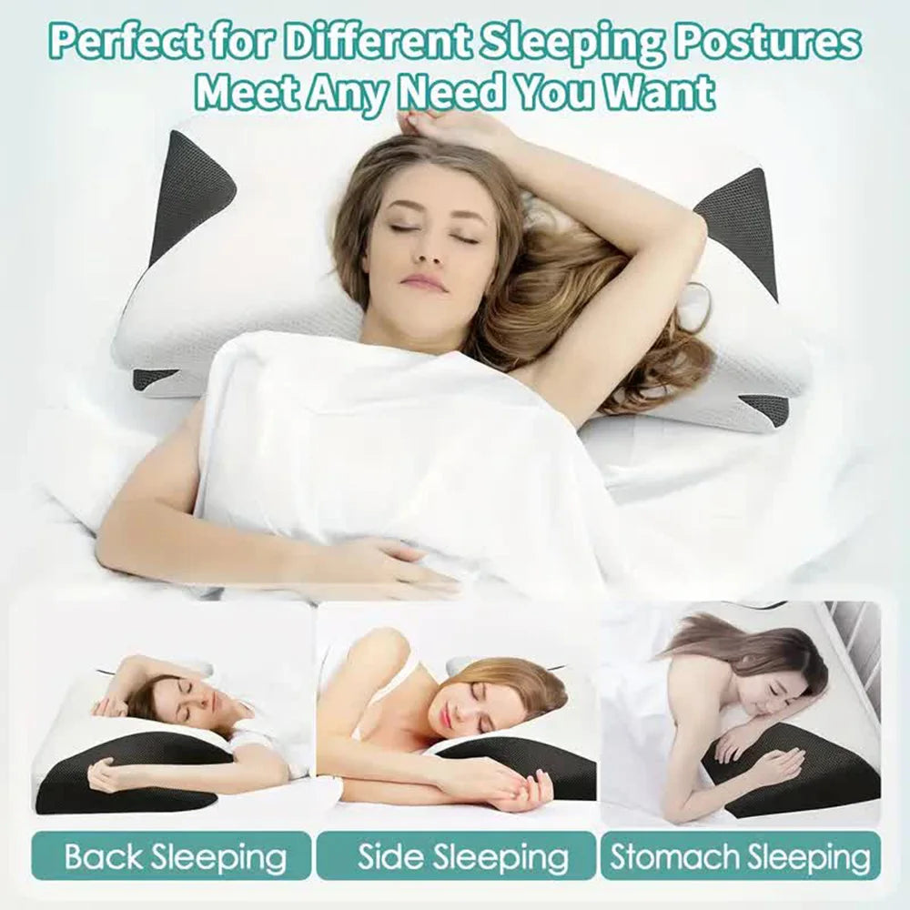 Cuscino per memoria del sonno farfalla cuscinetto lento rimbalzo comodo foam cuscino per sonno cuscino cervicale cuscino da letto massaggio ortopedico