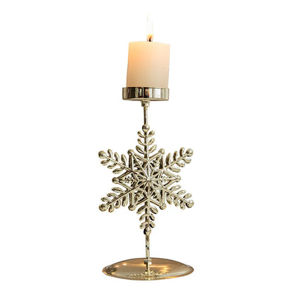 Christmas Golden Wrought Iron Candlestick Star Elk Christmas Tree Candle Holder Merry Christmas New Year Table Decoration