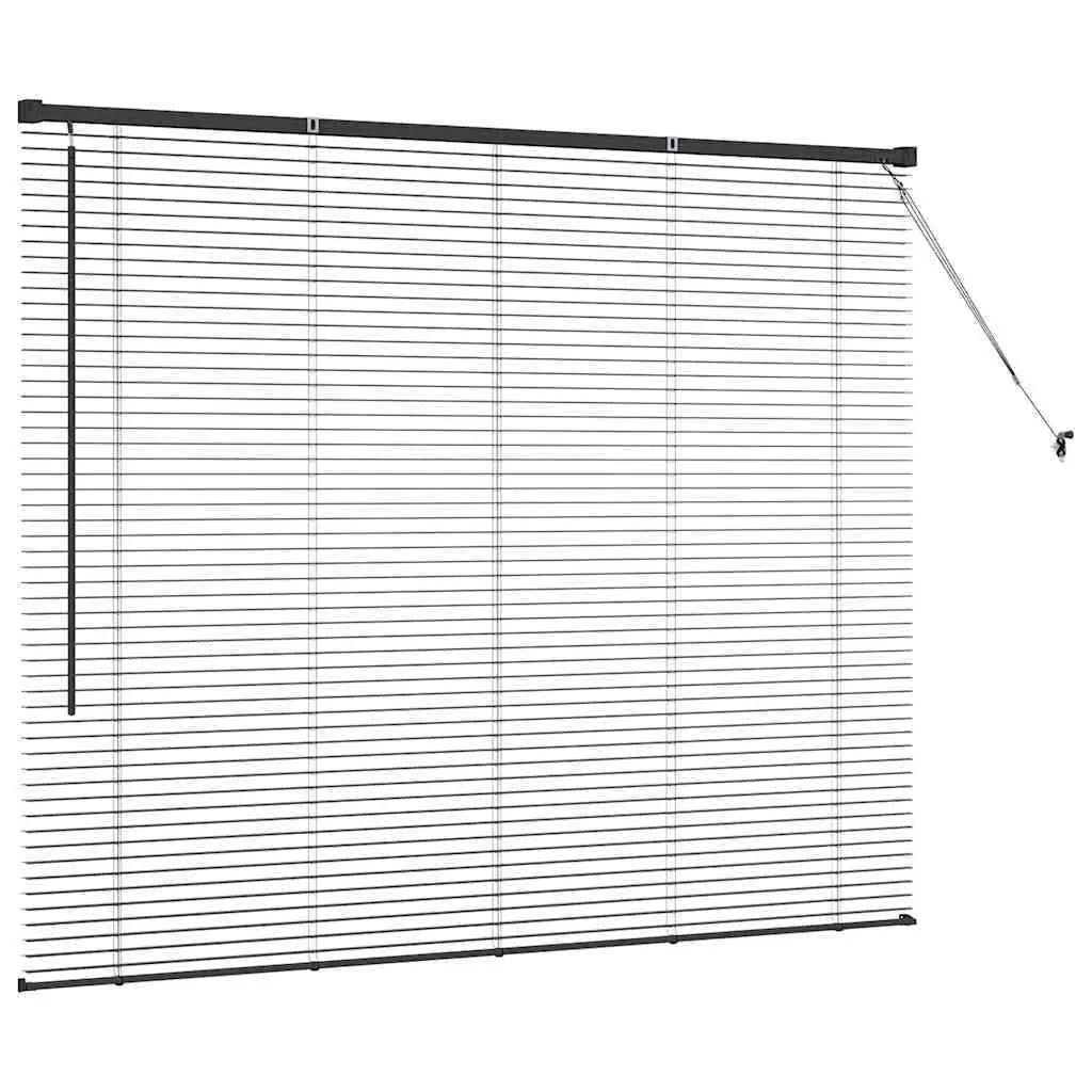 Black Aluminum Window Blinds with Curtains Elegant Home Decor Adjustable Light Control