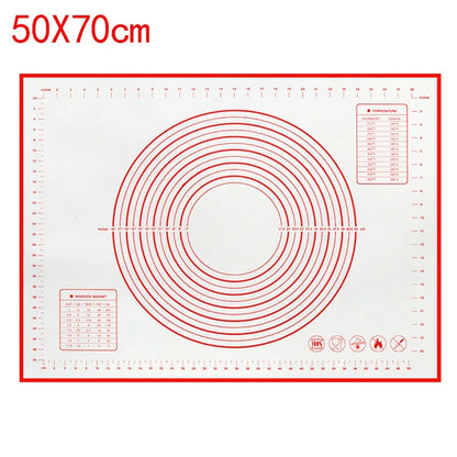 Large Kneading Dough Mat Silicone Table Mats Pad Sheet Baking Mat Pizza Cake Dough Maker NonStick Pastry Rolling Pad Bakeware