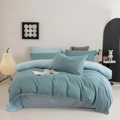 Solid Color Quilt Cover New Milled Washed Cotton Single Bed Duvet Europe US Popular Skin-friendly 220x240 Double Use Bedding