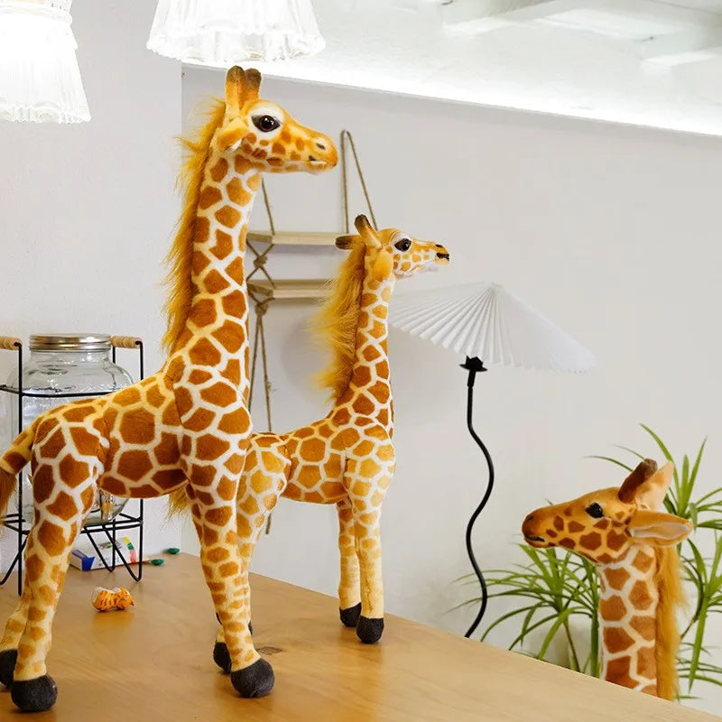 Ny 1 st -jättestorlek giraff plysch leksaker söta fyllda djur mjuk giraff docka födelsedag present barn leksak