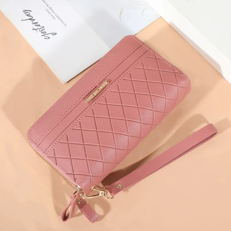 Long Women's Wallet Female Purses Tassel Coin Purse Card Holder Wallets Double Zipper Pu Leather Clutch Luxury Money Phone Bag