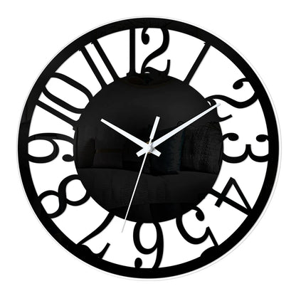 Minimalist transparent Arabic numeral wall clock suitable for living rooms bedrooms kitchens offices and holiday decorations