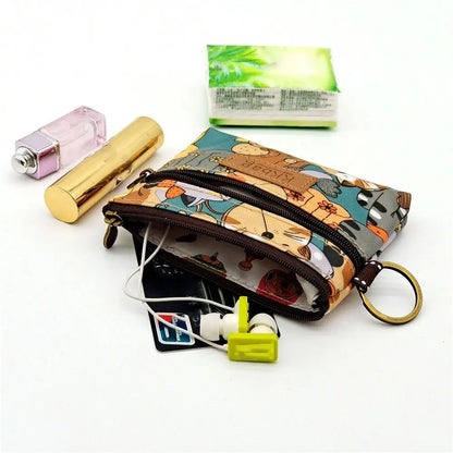 Cute Animals Wallet Zipper Purse Cartoon Small Coin Purse Lightweight Storage Bag Money Bag Key Card Holder For Student Women