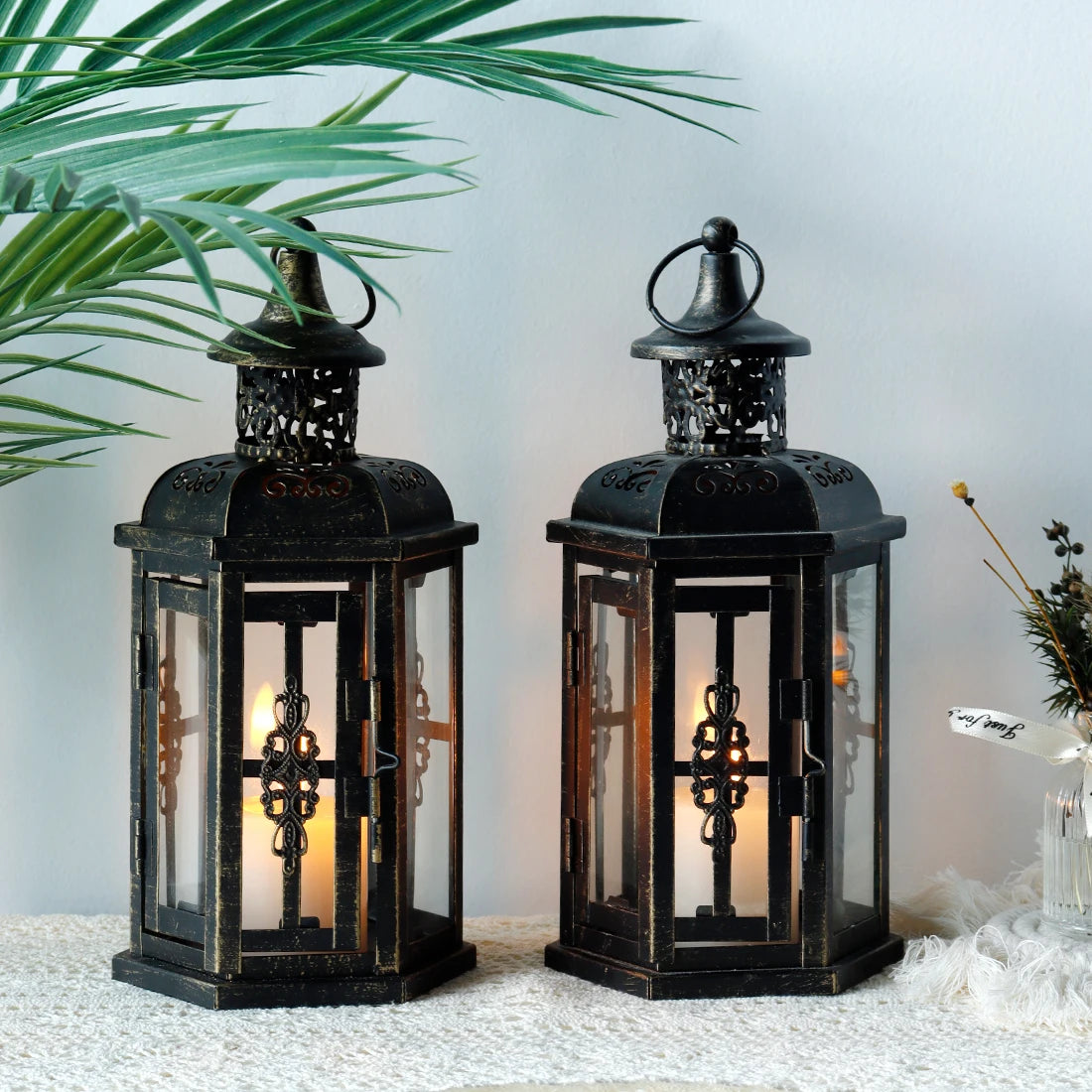 Vintage Nordic Candle Holder Lanterns κεριά αισθητική κρέμονται φανάρι σίδερο φανάρι μαύρο σπίτι διακόσμηση διακόσμηση γαμήλια αίθουσα