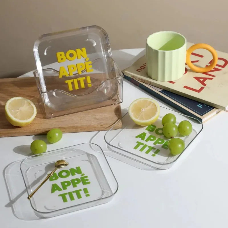 Tegneseriebjørnform snackplate Kawaii Plastfrukt