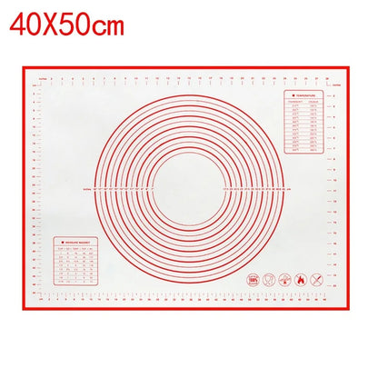 Large Kneading Dough Mat Silicone Table Mats Pad Sheet Baking Mat Pizza Cake Dough Maker NonStick Pastry Rolling Pad Bakeware