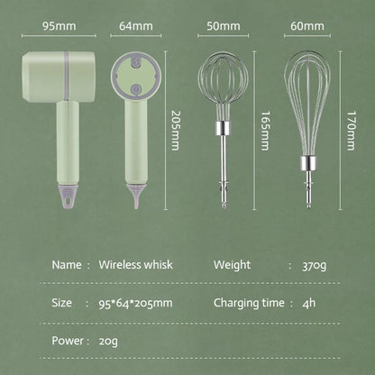 Mezcladora de alimentos eléctrica portátil Buxender de mano inalámbrica 3 velocidades de engranaje 3 masa de potencia Mascera Beatter Batina de huevo Herramientas de cocina para hornear