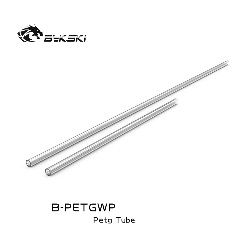 BYKSKI 500mm läpinäkyvä PMMA-akryyli kovaa putki Petg-jäykkä putki OD 12mm/14mm/16 mm Vesijäähdytysjärjestelmään B-YKLWP/B-PETGWP