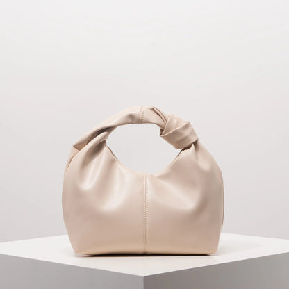Stylish twist square bag, solid color top clutch bag, simple and versatile commut