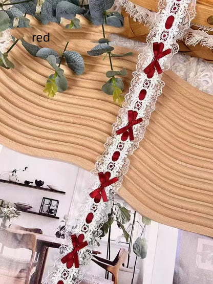Bow Pleated Lace Handmade Diy Decoration Baby Clothes Skirt Hem Clothing Lace Accessories Curtains Home Decoration Accessories