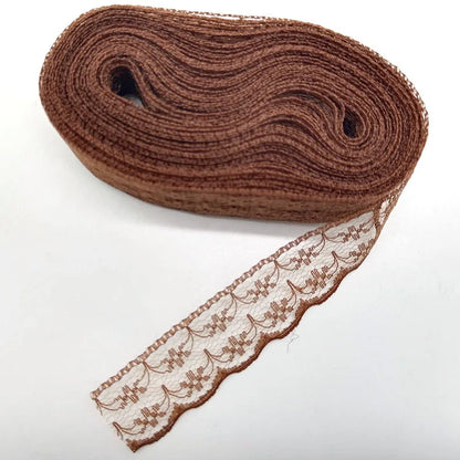 10yards Lace Ribbon Wedding Dress Fabrics for Embellishments for Sewing Handicraft Accessories Needlework Materials Width 2.3cm