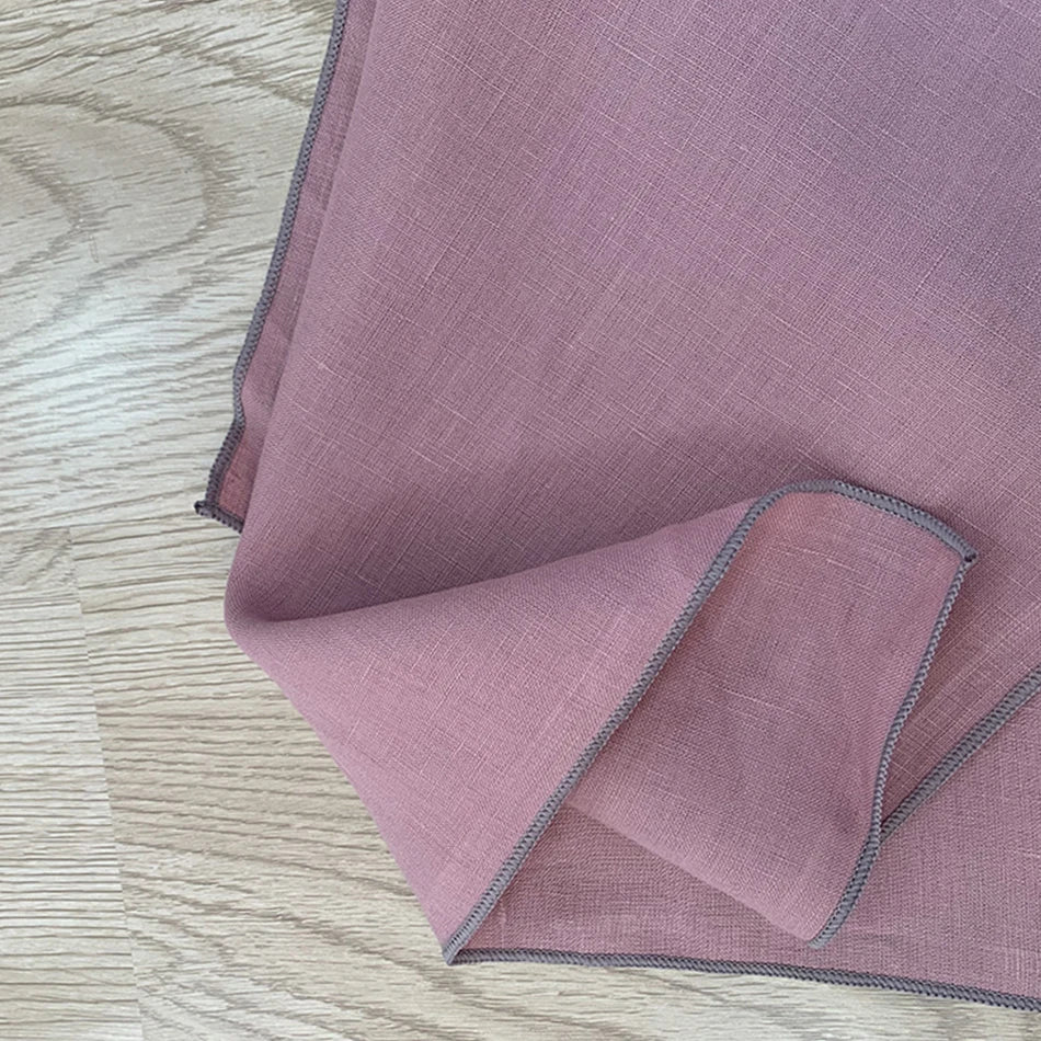 4PCS Pure Linen 100% Napkins Cloths Reusable 40x40cm Soft Comfortable Fabric Kitchen Accessories for Wedding Birthday Parties