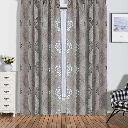 1 pc napearl European Style Jacquard Curtain Fabrics for Window Balcony Living Room Grey Living Room Treatments All Match