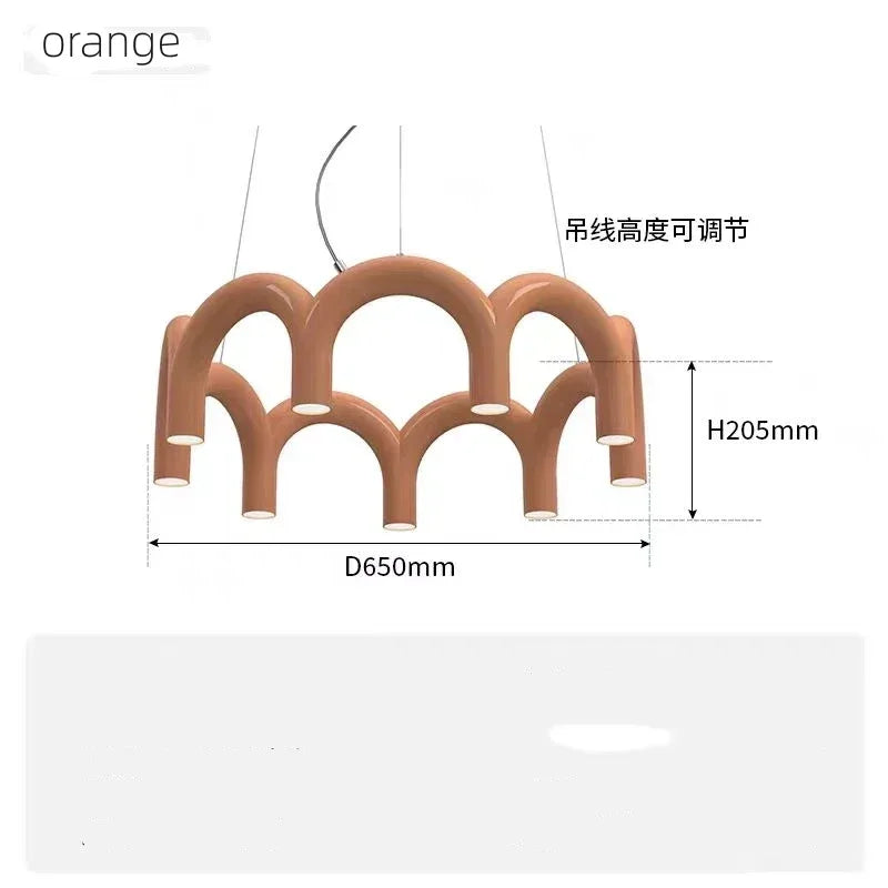 Modern U-shaped Chandelier Bedroom Kitchen Designer Bar Long Lamps Restaurant Decoration Lighting