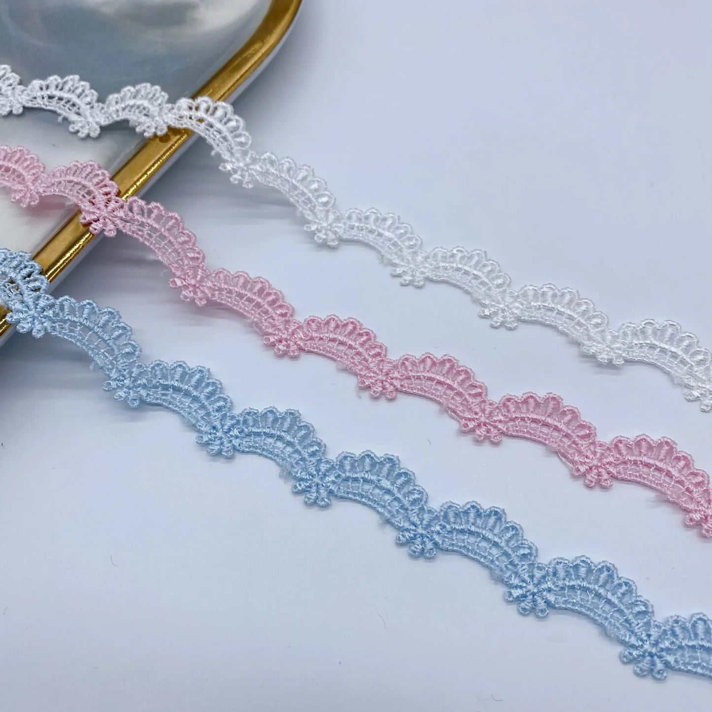 3Yards Of Multi-color Flower Lace Fabric DIY Embroidery Jewelry Wedding Clothing Garment Accessories