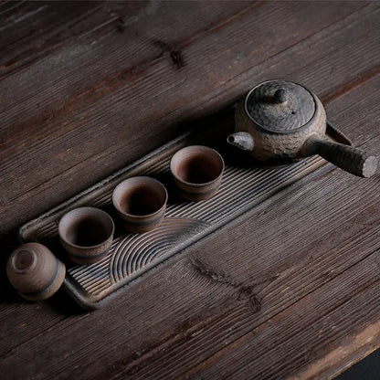 Japanese Crude Tao Yi Pot Four Cups of Tea Set Ceramic Kung Fu Tea Teaware Ceramic Tea Set Ceramic Tea Set Travel Tea Set TeaSet