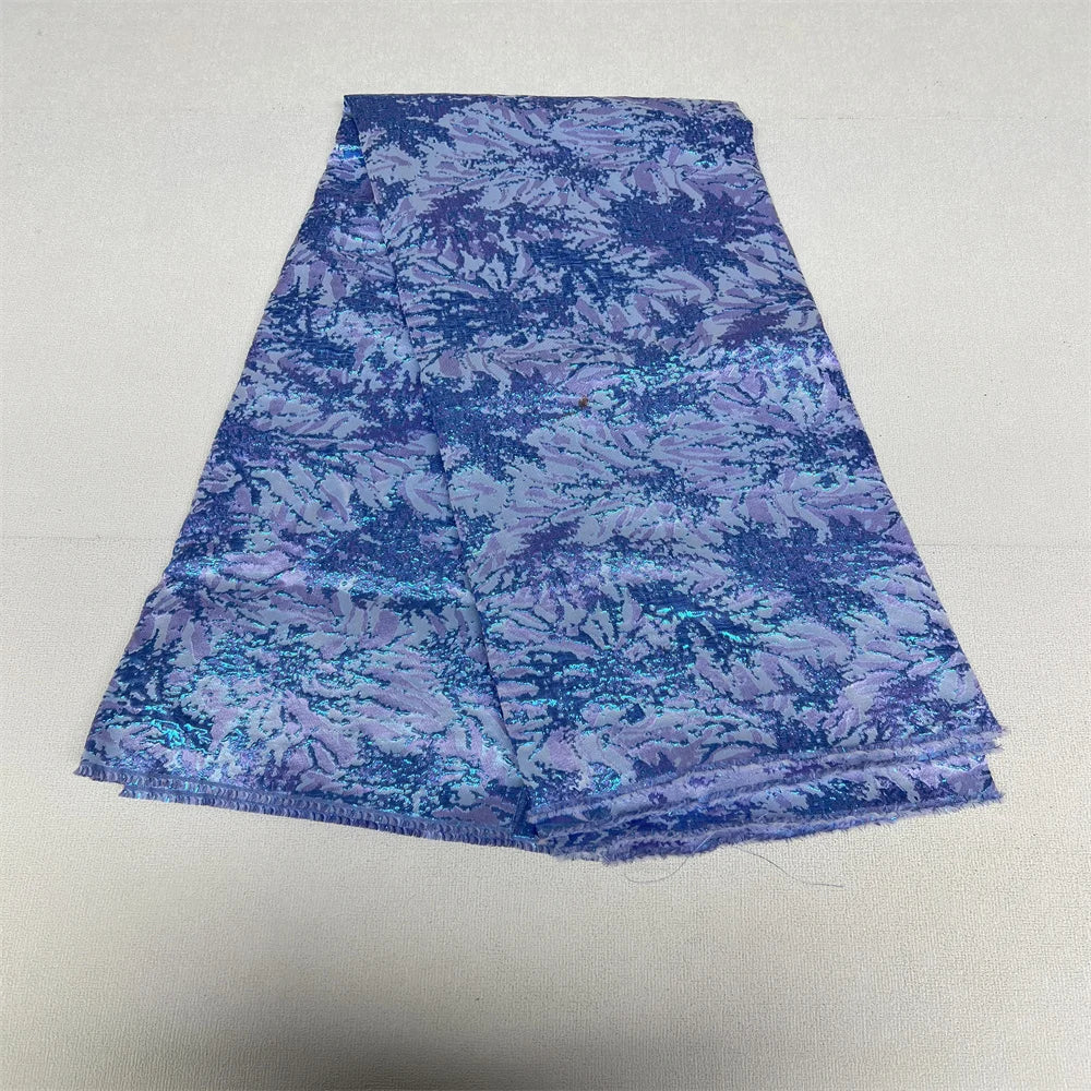 African Sequins Beaded Lace Fabrics  3 yards High Quality Sequence Embroidery French Nigerian Lace Fabric For Wedding Sewing