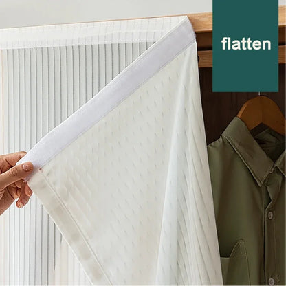 New Elegant Sheer Blinds with Hook-and-Loop Luxury No-Drill Vertical Sheer Panel Curtain Self-Adhesive Privacy Sheer Curtain