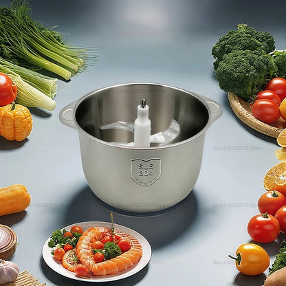Multifunktions-Edelstahlmixer für Fleisch, Obst, Gemüse, Küchenmaschinen, elektrischer Fleischwolf mit fünf Geschwindigkeiten für die Küche