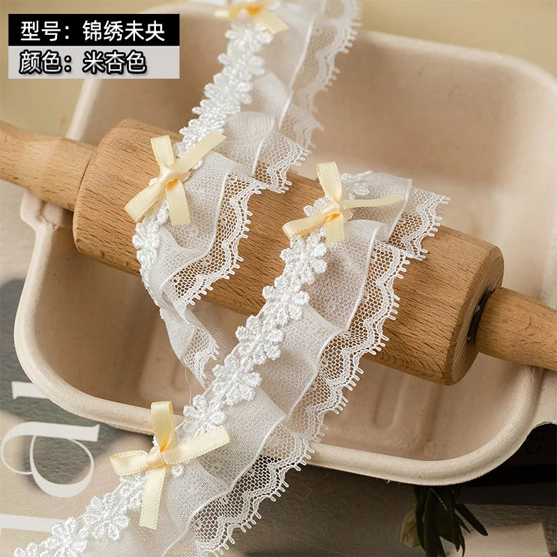 2Meters Bow Decorative Lace Trim Ribbons For Crafts Party Dress Sewing Diy Supplies Handmade Fabric Gift Wrapping Trimming Black