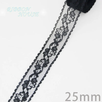 (10 yards/roll) Black lace fabric  ribbon Webbing Decoration Lovely gift packing Material