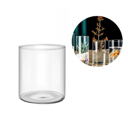 Decorative Glass Vase Glass Cylinders Vase for Beautiful Table Centerpieces