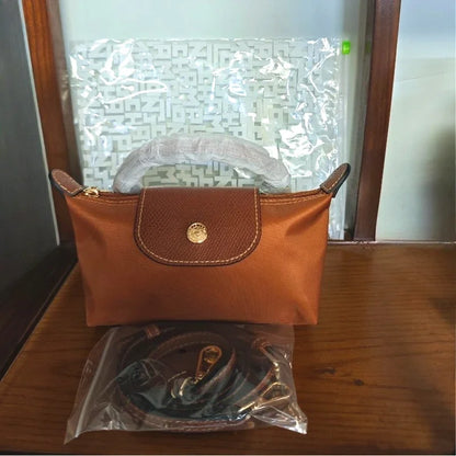 25 Mini Nylon Dumpling Bun Non Perforated Single Shoulder Women's Handbag Multi functional Spring and Autumn Single Shoulder Bun
