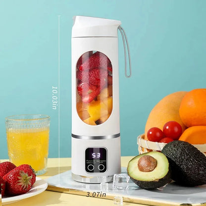 10 terää kannettava hedelmämehu 450ml kapasiteettia 3 vaihdetta USB -ladattava tehosekoitin jäämurskain ravisteisiin ja smoothieihin Juicer Cup
