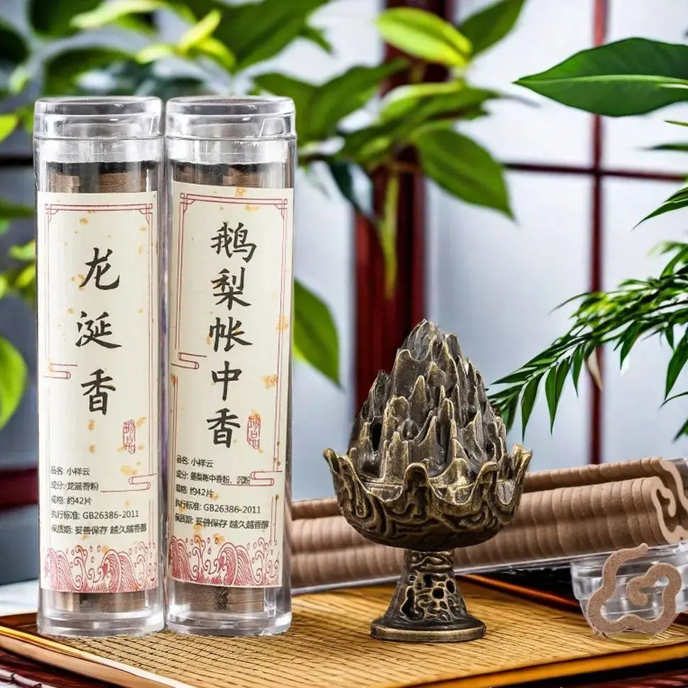 42 pieces of floral fragrance non stick powder white sage incense tablets with pure fragrance, suitable for home yoga meditation