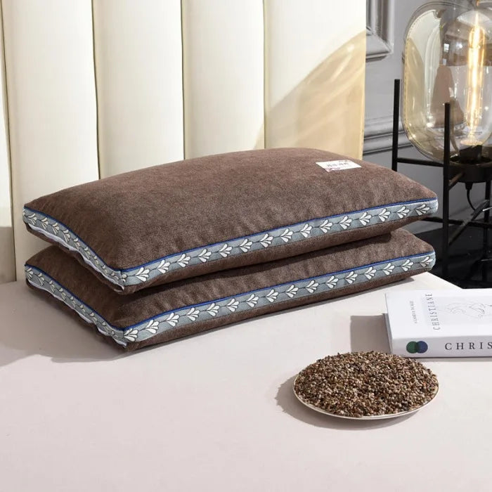 hard pillow core with pillowcase to protect the cervical vertebrae and aid sleep pillow Buckwheat shell pillow single dormitory