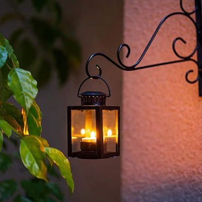 Nordic Metal Candle Holder Lanterns Shaped Iron Art Candlestick Hanging Candle Stand Wedding Party Courtyard Garden Decoration
