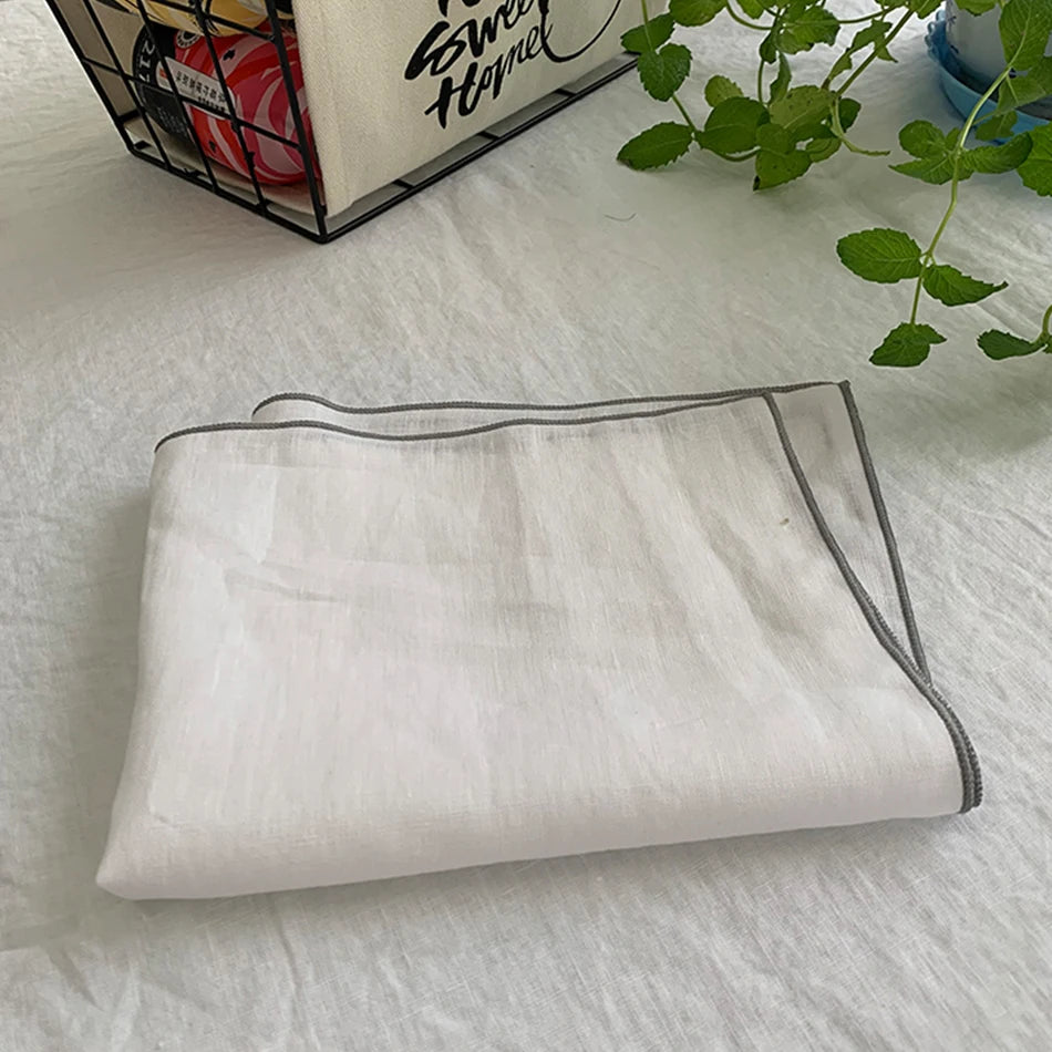 4PCS Pure Linen 100% Napkins Cloths Reusable 40x40cm Soft Comfortable Fabric Kitchen Accessories for Wedding Birthday Parties