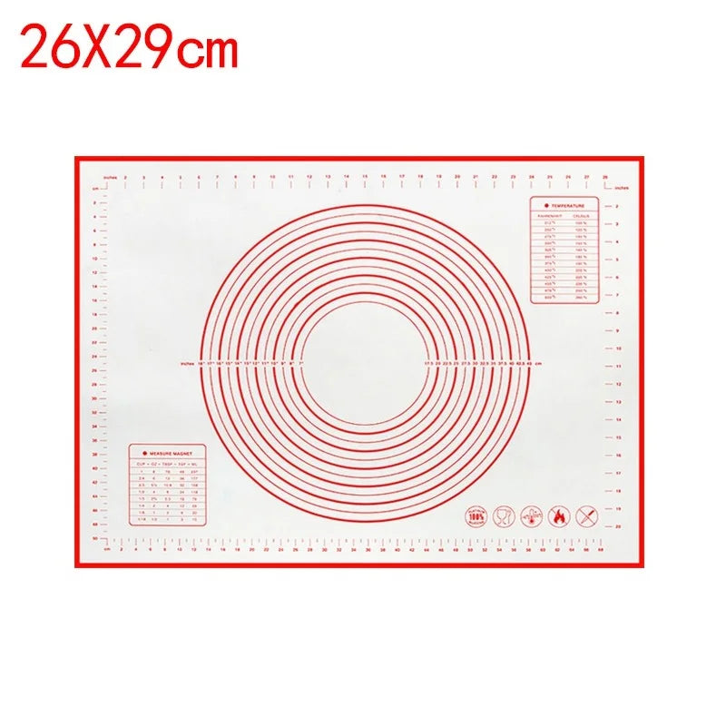 Large Kneading Dough Mat Silicone Table Mats Pad Sheet Baking Mat Pizza Cake Dough Maker NonStick Pastry Rolling Pad Bakeware