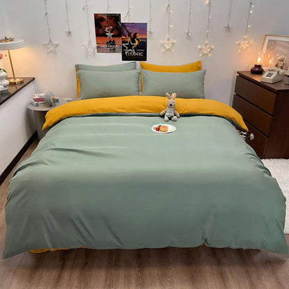 Bonenjoy 1 pc housse de couette  Dark Gray Color Duvet Cover Double Size funda nordica cama 150 Queen/King Size Bed Cover