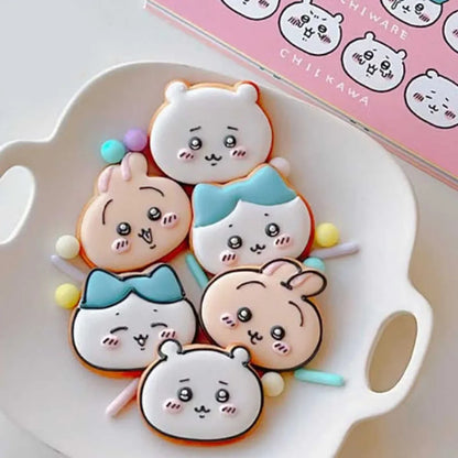 Cartoon Doll Cookie Cutters Pressable Biscuit Mold DIY Kitchen Baking Pastry Bakeware