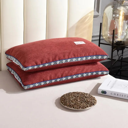 hard pillow core with pillowcase to protect the cervical vertebrae and aid sleep pillow Buckwheat shell pillow single dormitory