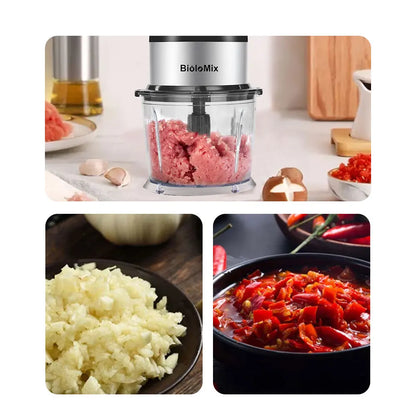 BPA gratuit 500W Blender Portabil Personal Blender, Mixer Food Processor cu castro -Chopper pentru mâncare pentru copii, sticlă de suc de 600 ml, biolomix