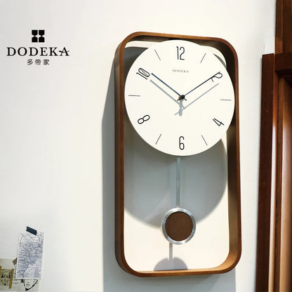 Holz-Vintage-Wanduhren, modernes Wohnzimmer mit Pendel, luxuriöse große Uhren, Wanduhr, modernes Design, Heimdekoration, Geschenkideen