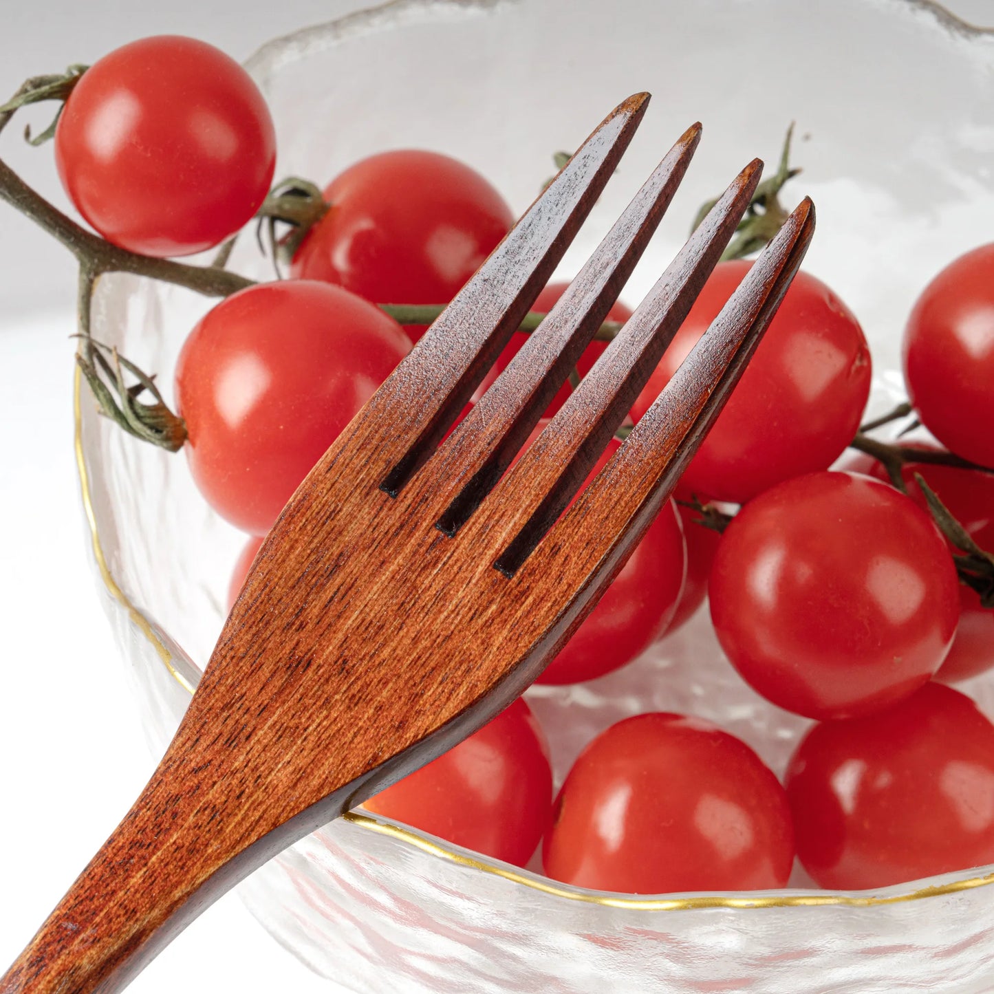 5 / 10pcs Soupon de cuillère en bois et fourche éco-produits conviviaux de table de table de table d'ellipse naturelle ensemble pour la cuisson