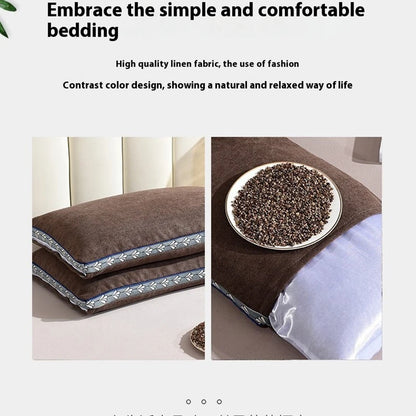 hard pillow core with pillowcase to protect the cervical vertebrae and aid sleep pillow Buckwheat shell pillow single dormitory
