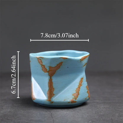Kiln Turned Coffee Cup Kiln Turned Small Cup Kung Fu Tea Bowl Retro Ceramic Tea Cup Hot Sale Stoneware Master Cup