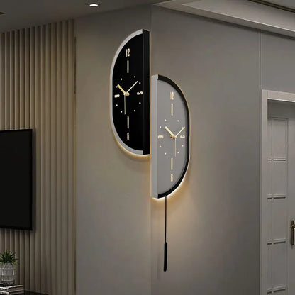 Corner Wall Clock Living Room Clock Wall Mounted Silent Display Wall Clock Modern Design Home Decor
