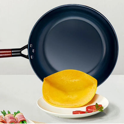Coating-Free Frying Pan Non Stick Frying Pans Steak Omelette Pancake Skillet Pre-seasoned for Outdoor Barbecue Microwave Safe