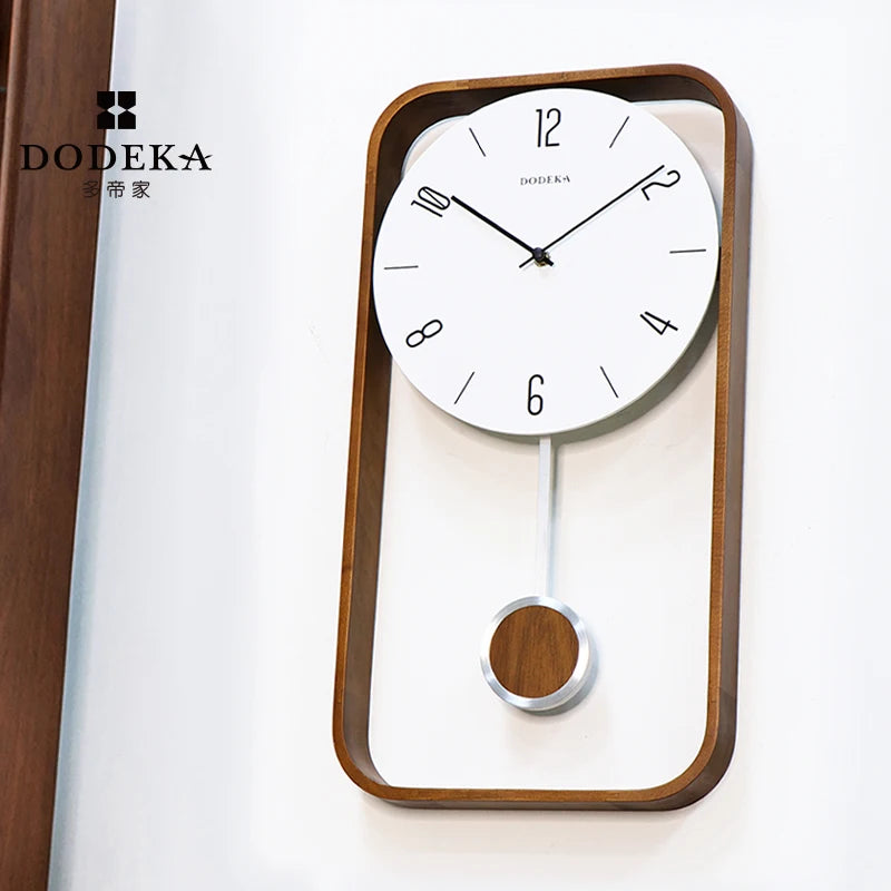 Holz-Vintage-Wanduhren, modernes Wohnzimmer mit Pendel, luxuriöse große Uhren, Wanduhr, modernes Design, Heimdekoration, Geschenkideen