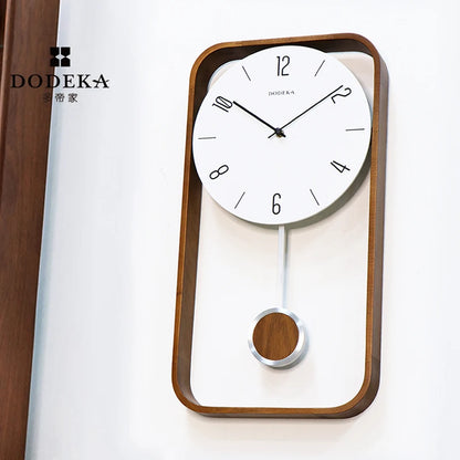 Holz-Vintage-Wanduhren, modernes Wohnzimmer mit Pendel, luxuriöse große Uhren, Wanduhr, modernes Design, Heimdekoration, Geschenkideen