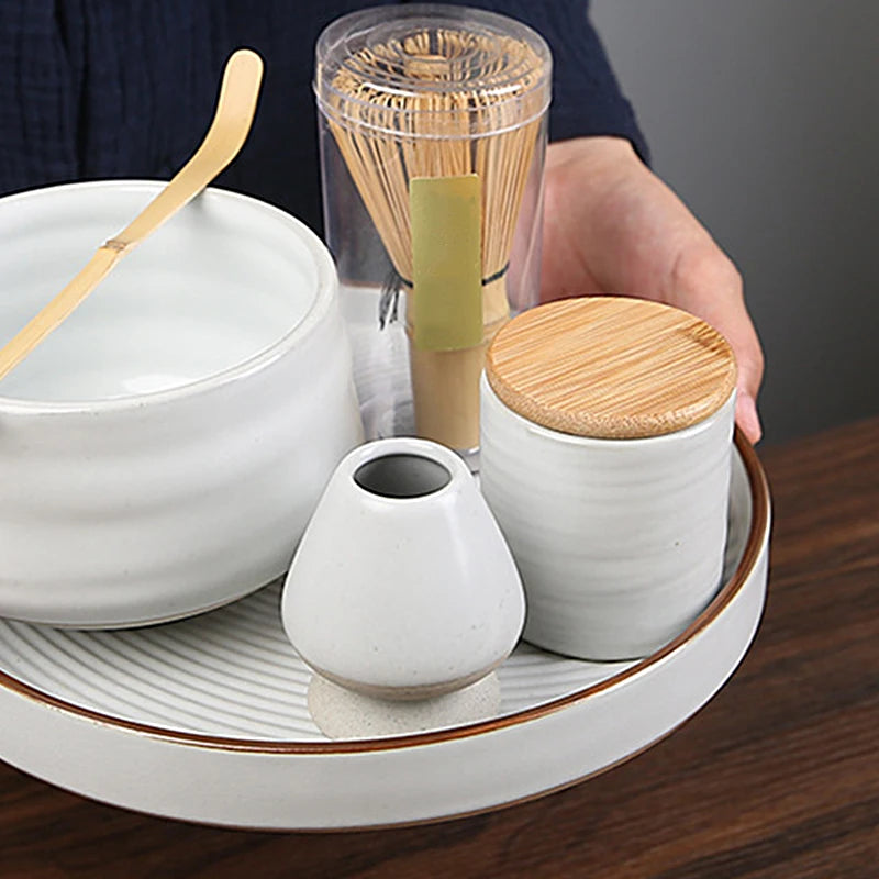 Japansk keramisk matcha grønn te Chasen Holder Stand Bowl Bambus Vispkvern børster teverktøy holder te tilbehør teware