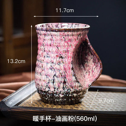 500ml Creative Ceramic Coffee Cup, Kiln Changed Pottery, Cute Tea Cups, Kung Fu Teacup, Wholesale