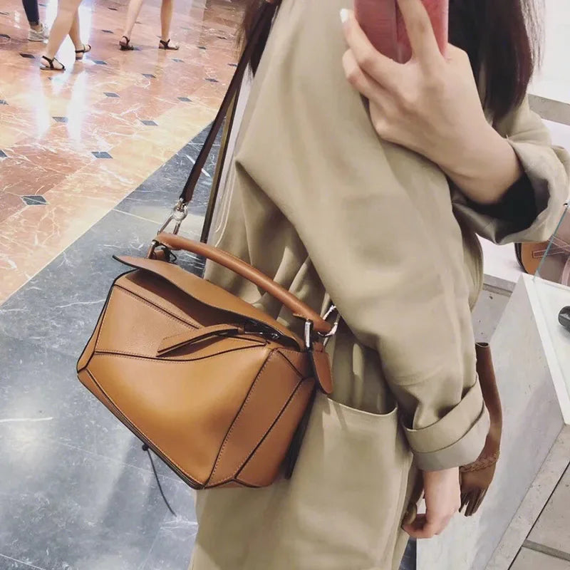 2022 New Trendy Mini Geometric Puzzle Bag Women's High-end Texture Handbag Single Shoulder Slant Cross Small Square Bag